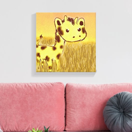 Schattigee Giraffe Canvas Print (Insitu (Woonkamer))