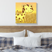 Schattigee Giraffe Canvas Print (Insitu (Slaapkamer))