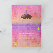 Schattigee Giraffe & Cupcake Happy Birthday Kaart (Binnen)