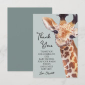 Schattigee Giraffe dank u kaart (Voorkant / Achterkant)