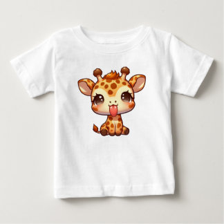 Schattigee Giraffe die zijn tong uitsteekt