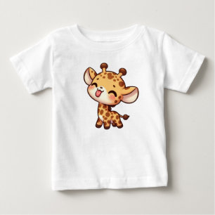 Schattigee Giraffe die zijn tong uitsteekt