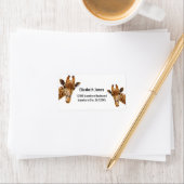 Schattigee Giraffe Dier Gepersonaliseerde Naam Etiket (Insitu)