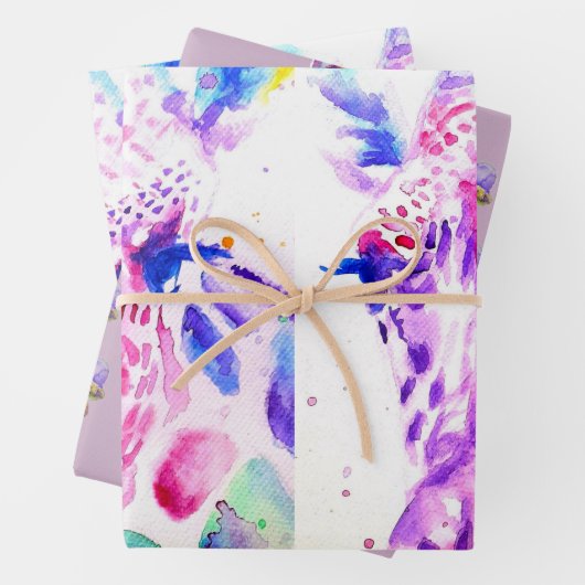 Schattigee Giraffe dierentuin dierlijke patroon Wa Inpakpapier Vel (In situ)