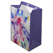 Schattigee Giraffe dierentuin dierlijke patroon Wa Medium Cadeauzakje (Voorkant Gekanteld)