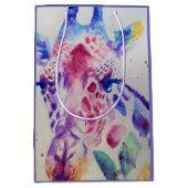 Schattigee Giraffe dierentuin dierlijke patroon Wa Medium Cadeauzakje (Voorkant)