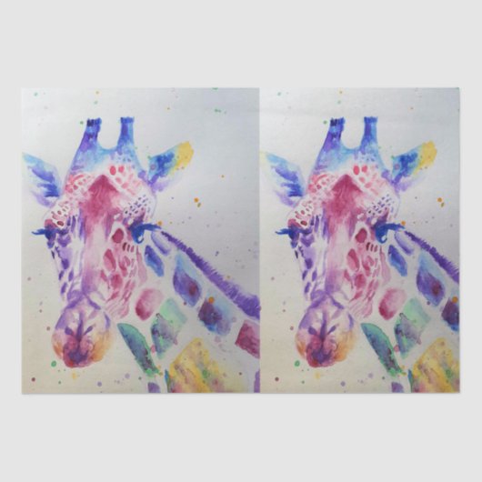 Schattigee Giraffe dierentuin dierlijke patroon Wa Tissuepapier (Voorkant)