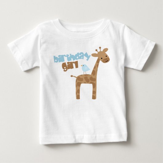 Schattigee Giraffe en vogelverjaardag (Voorkant)