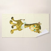 Schattigee Giraffe Funny Badhanddoek (Badhanddoek)