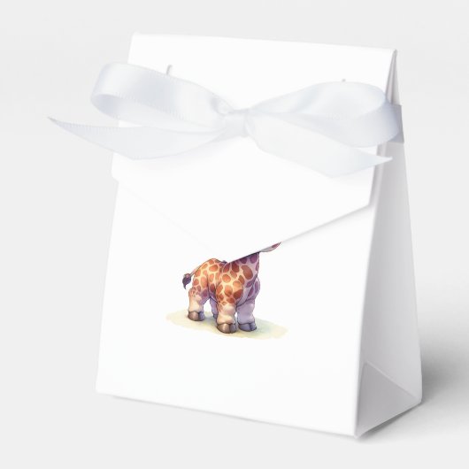 Schattigee giraffe gefeliciteerd bedankdoosjes (Voorkant Zijde)