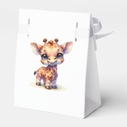 Schattigee giraffe gefeliciteerd bedankdoosjes (Achterkant)