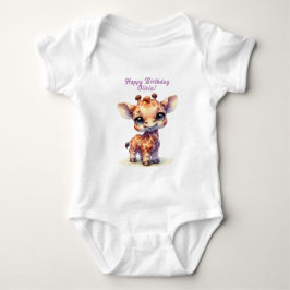 Schattigee giraffe gefeliciteerd romper