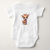 Schattigee giraffe gefeliciteerd romper (Achterkant)