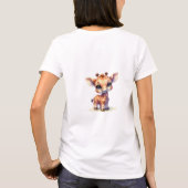 Schattigee giraffe gefeliciteerd t-shirt (Achterkant)