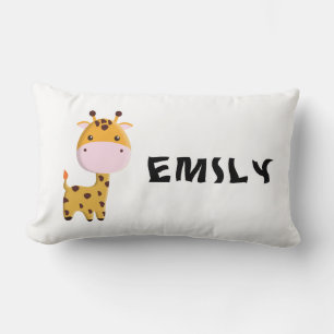 "Schattigee Giraffe" Gepersonaliseerd Baby Sierkus Kussen