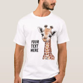 Schattigee Giraffe gepersonaliseerd T-shirt (Voorkant)