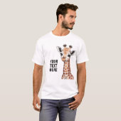 Schattigee Giraffe gepersonaliseerd T-shirt (Voorkant volledig)