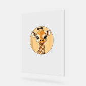 Schattigee Giraffe Gezicht Schattigee Ogen Safari Acryl Bord (Hoek)