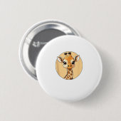 Schattigee Giraffe Gezicht Schattigee Ogen Safari Ronde Button 5,7 Cm (Voorkant /achterkant)