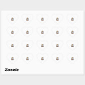 Schattigee Giraffe Ghost Boo Halloween Kostuum Zoo Hart Sticker (Vel)