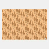 Schattigee Giraffe Hand-Illustrated Whimsical Wild Inpakpapier Vel (Voorkant)