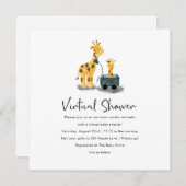 Schattigee Giraffe Illustratie Virtueel Baby showe Kaart (Voorkant / Achterkant)