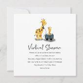 Schattigee Giraffe Illustratie Virtueel Baby showe Kaart (Voorkant)