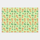 Schattigee Giraffe in groene kleur Inpakpapier Vel (Voorkant 3)