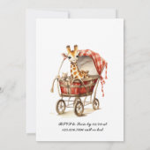 Schattigee Giraffe in het Baby shower van het Verv Kaart (Achterkant)