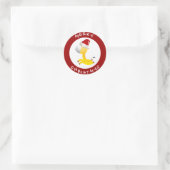 Schattigee Giraffe in Santa Hat Rode Kerst sticker (Tas)