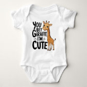 Schattigee Giraffe Je wed Giraffe ik ben Schattige Romper (Voorkant)