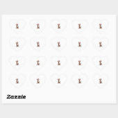 Schattigee Giraffe kerstboom Giraffe liefhebbers Hart Sticker (Vel)