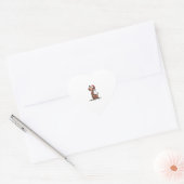Schattigee Giraffe kerstboom Giraffe liefhebbers Hart Sticker (Envelop)