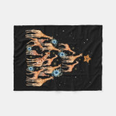 Schattigee Giraffe Kerstboom Giraffe Lovers Xmas H Fleece Deken (Voorkant (Horizontaal))