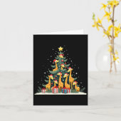 Schattigee Giraffe Kerstboom Giraffe Lovers Xmas H Kaart (Gele Bloem)