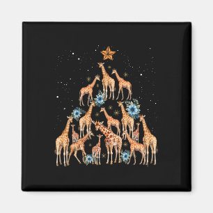 Schattigee Giraffe Kerstboom Giraffe Lovers Xmas H Magneet