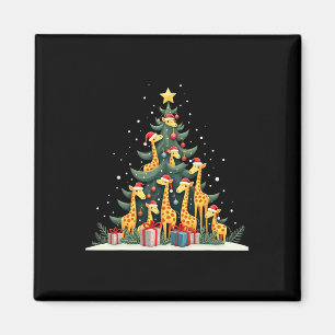 Schattigee Giraffe Kerstboom Giraffe Lovers Xmas H Magneet