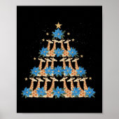 Schattigee Giraffe Kerstboom Giraffe Lovers Xmas H Poster (Voorkant)