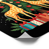 Schattigee Giraffe Kerstboom Giraffe Lovers Xmas H Poster (Hoek)