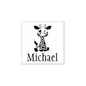 Schattigee Giraffe Kind Handtekening Rubberstempel (Afrduk)