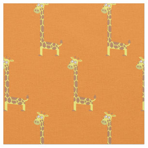 Schattigee Giraffe Kinder Baby Kwekerij Sinaasappe Stof