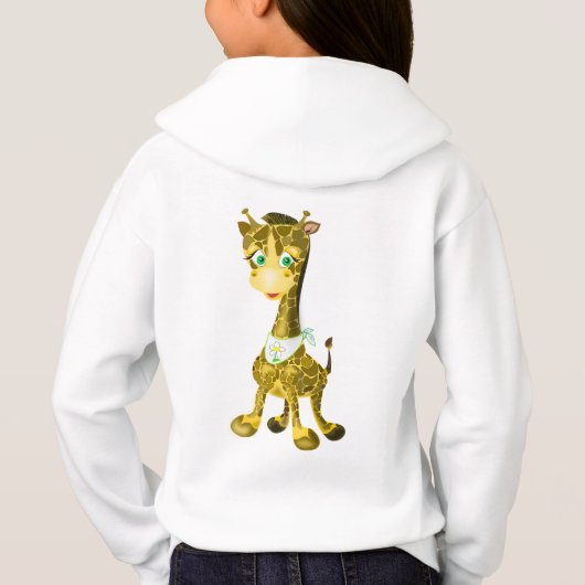 Schattigee Giraffe Kinderen Hoodie (Achterkant)
