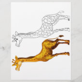 Schattigee giraffe kleurplaat (Voorkant)