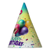 Schattigee Giraffe Kleurrijke Confetti Kids Verjaa Feesthoedjes (Rechts)