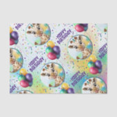 Schattigee Giraffe Kleurrijke Confetti Kids Verjaa Tissuepapier (Voorkant)