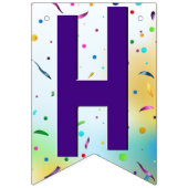 Schattigee Giraffe Kleurrijke Confetti Kids Verjaa Vlaggetjes (Tweede vlag)