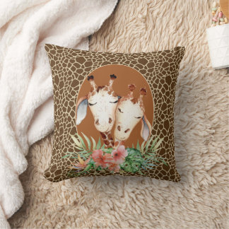 Schattigee Giraffe Koppel Print Kussen