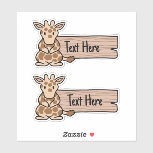 Schattigee Giraffe Label (Vel)