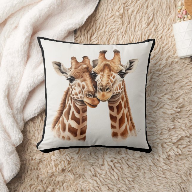 Schattigee Giraffe liefhebbers African Animal Sier Kussen (Deken)