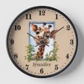 Schattigee giraffe liefhebbers Voeg naam toe (Voorkant)